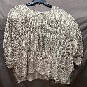 2 Bella 3/4 Sleeve Open Stitch Sweater, Size S/M